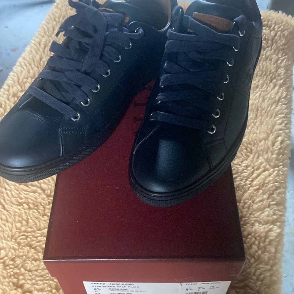 Bally Black Leather Sneakers Minimalist Design